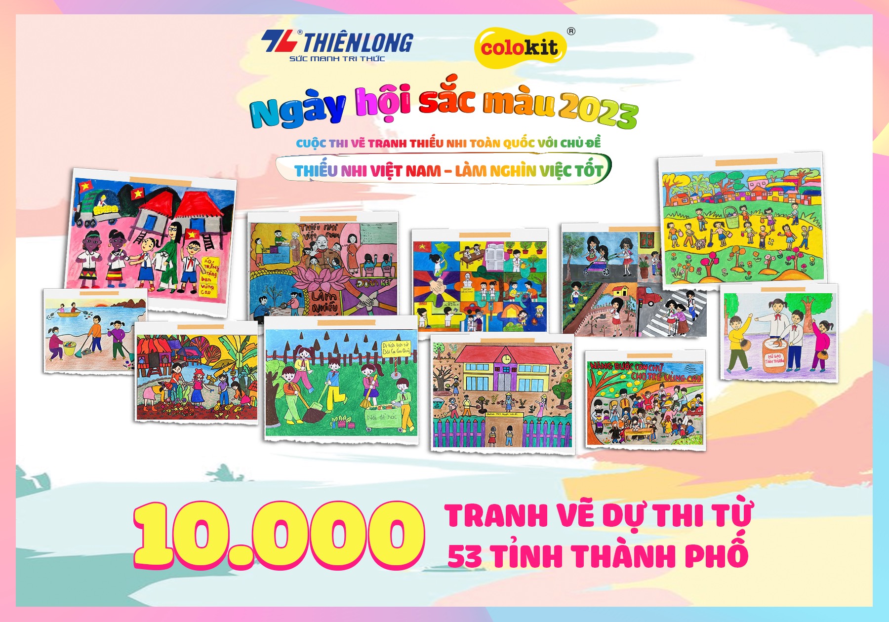  10.000 BỨC TRANH NGÀY HỘI SẮC MÀU CHỈ TRONG VÒNG 1 THÁNG PHÁT ĐỘNG