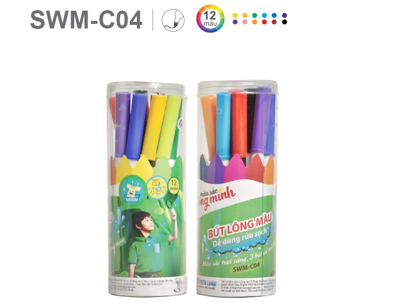 BÚT LÔNG MÀU RỬA ĐƯỢC SWM-C04